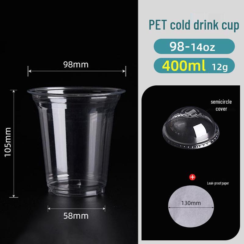 Leak-Proof PET Plastic Beverage Cup with Lid – Transparent Disposable Coffee & Cold Drink Cup