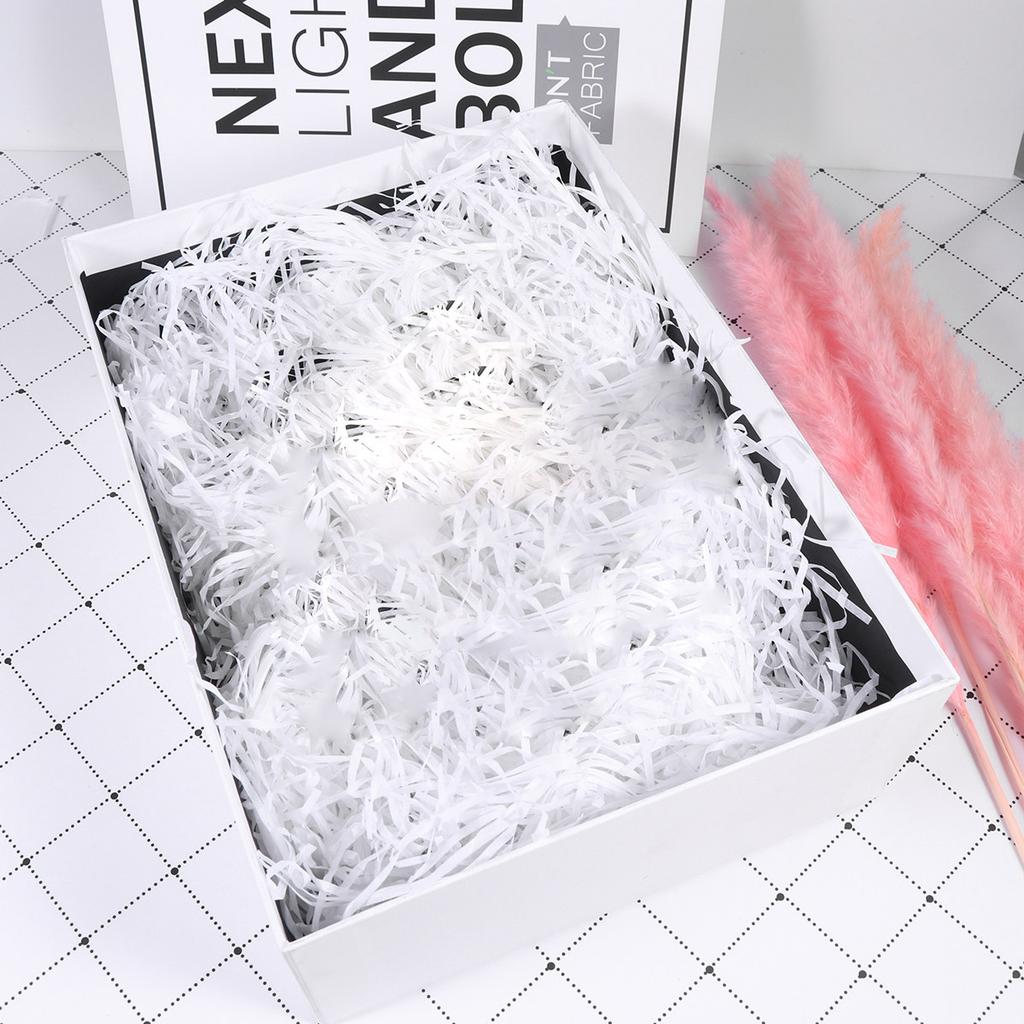 5 Packungen Raffia-Gras zerkleinertes Papier Filament Kreative Geschenkbox Füllpapier Beige Partyzubehör Verpackungsbox Zubehör