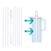 Cup Straws Set 8pcs Straws Replacement Straw Set with Cleaning Brush for 14oz 20oz 30oz 40oz Cup
