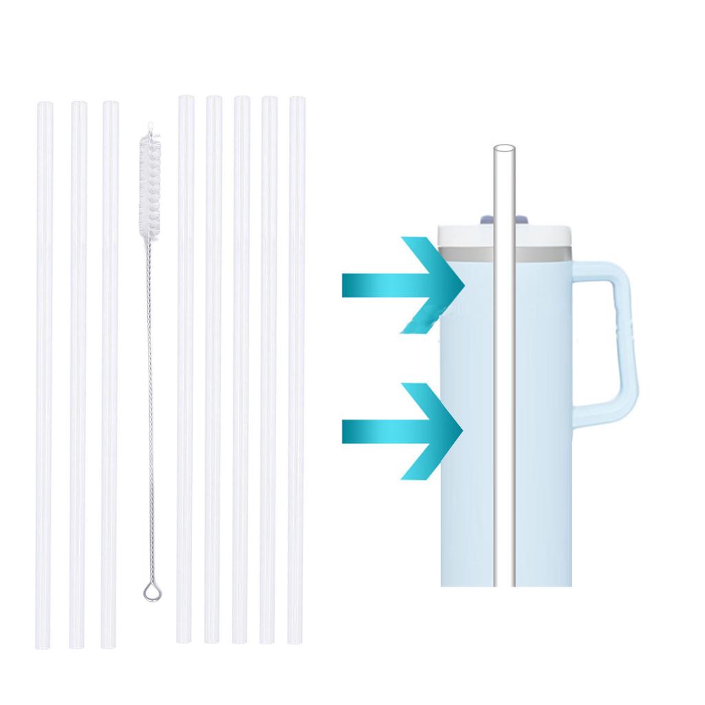 Cup Straws Set 8pcs Straws Replacement Straw Set with Cleaning Brush for 14oz 20oz 30oz 40oz Cup