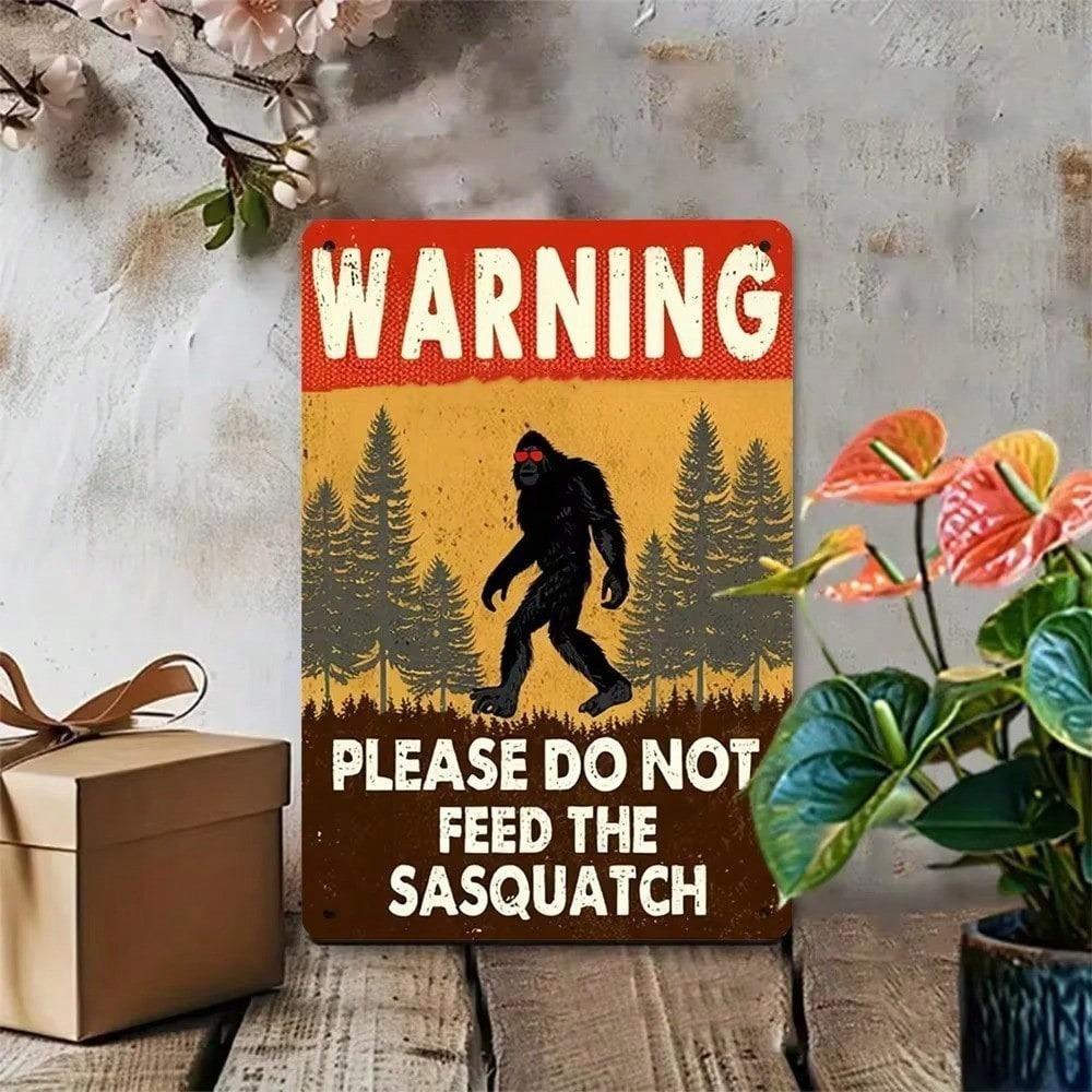 Sasquatch Vintage Metal Sign Outdoor Garden Decor Garage Bar Gift