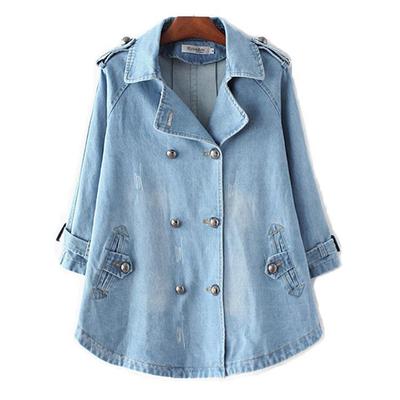 Denim Coat Jacket Women Windbreaker Coats Autumn