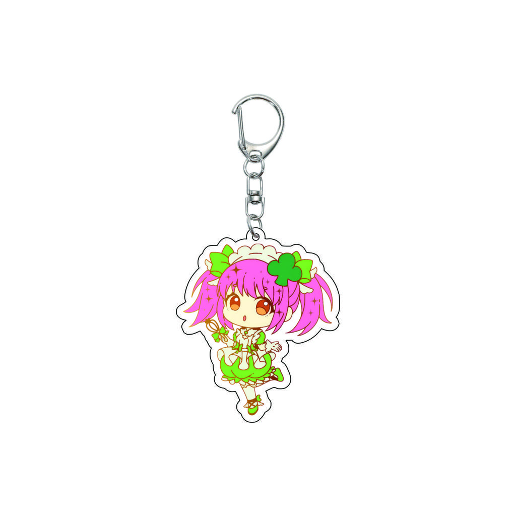 55MM Anime Shugo Chara Keychain Yume Hinomori Kuroya Kaito Haruto Yashiro Key Chain Acrylic Model Plate Christmas Gifts