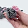 Handmade Crochet Keychain Toy Plush Toy Soft Knitting Toy for Children Adults Bags Decors