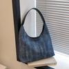 Elegant Large Capacity Tote Bag for Women  Versatile Shoulder Bag for Travel  Denim Bag Underarm  Fashionable Shoulder Bag