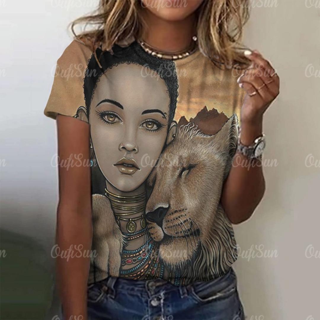 

Женская футболка с коротким рукавом, 3D-принт, круглый вырез, повседневная футболка с леопардовым принтом, одежда для сексуальных девушек 2024 года 160