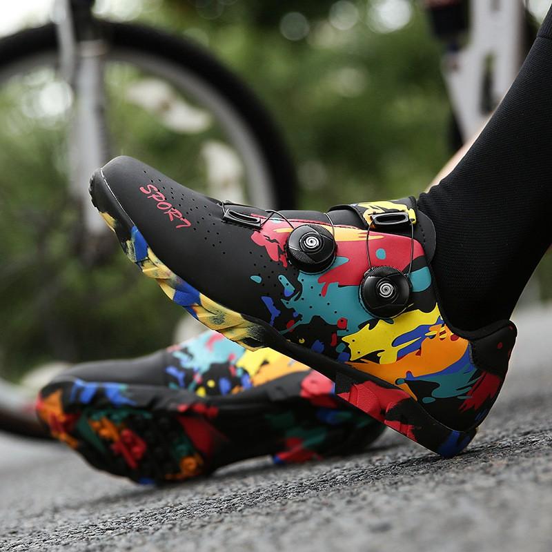 Unisex Cycling Shoes Mountain Road Bike Clipless Flat Pedal Compatible Lightweight Supportive Outdoor Ride