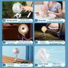 Baby 3 Speeds Stroller Mini Fan With Light Portable Usb Charging Fan Mobile Phone Holder Stroller Accessories Baby Newborn Items
