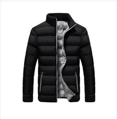 Verdickte, gesteppte Sportjacke mit Stehkragen für den Winter für Herren – lässiger Baumwoll-Cardigan für wärmendes Wetter im Freien.