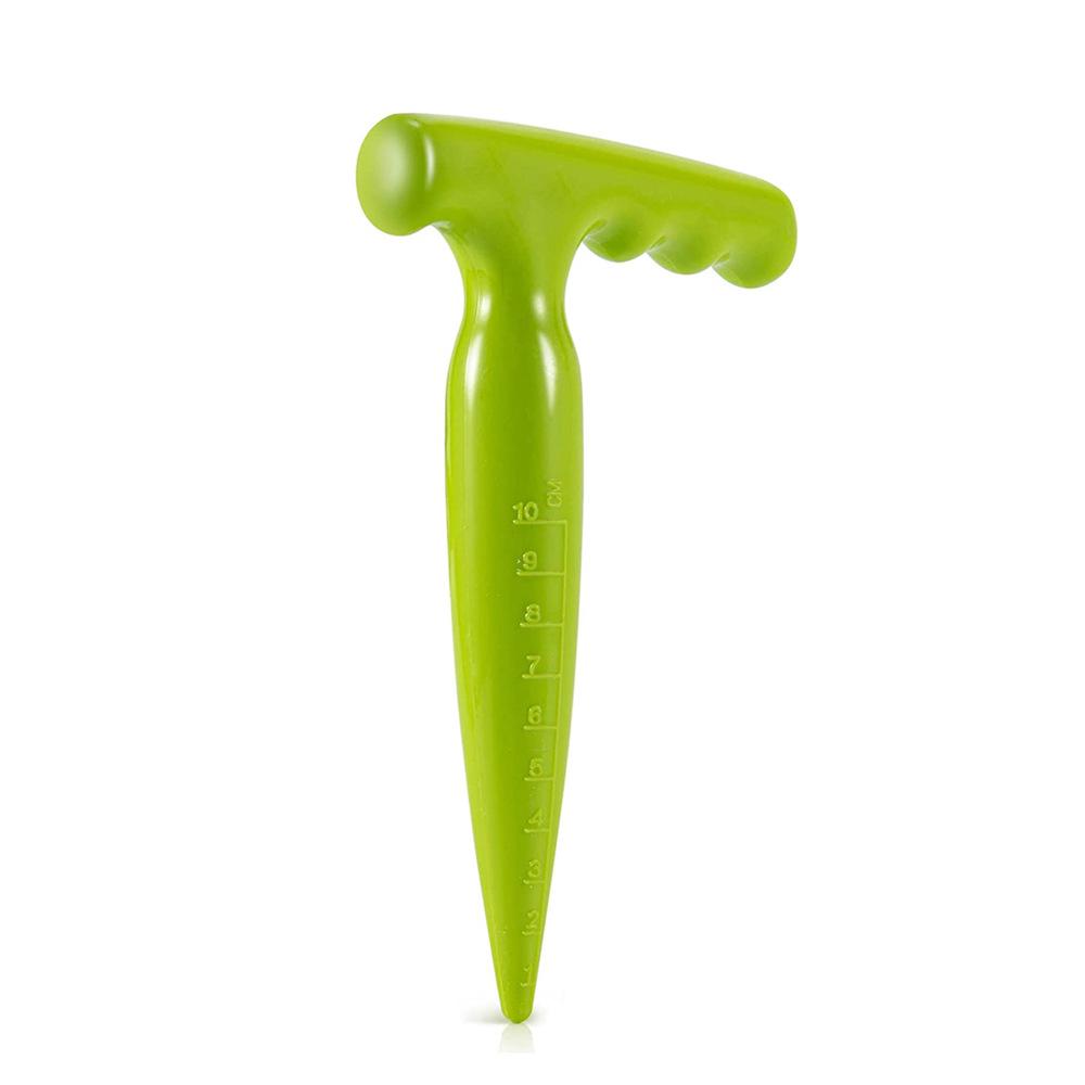 5-Speed Adjustable Fluorescent Green Garden Tool Set with Plastic Hole Puncher