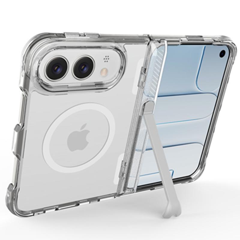 For Iphone Duo 5G Case Transparent Magnetic for Magsafe Case for iphoneDuo Bracket Holder Shockproof Hinge Protection Cover