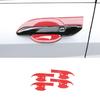 Exterior Side Door Bowl Frame Cover For Hyundai Elantra 21- Red Carbon Fiber