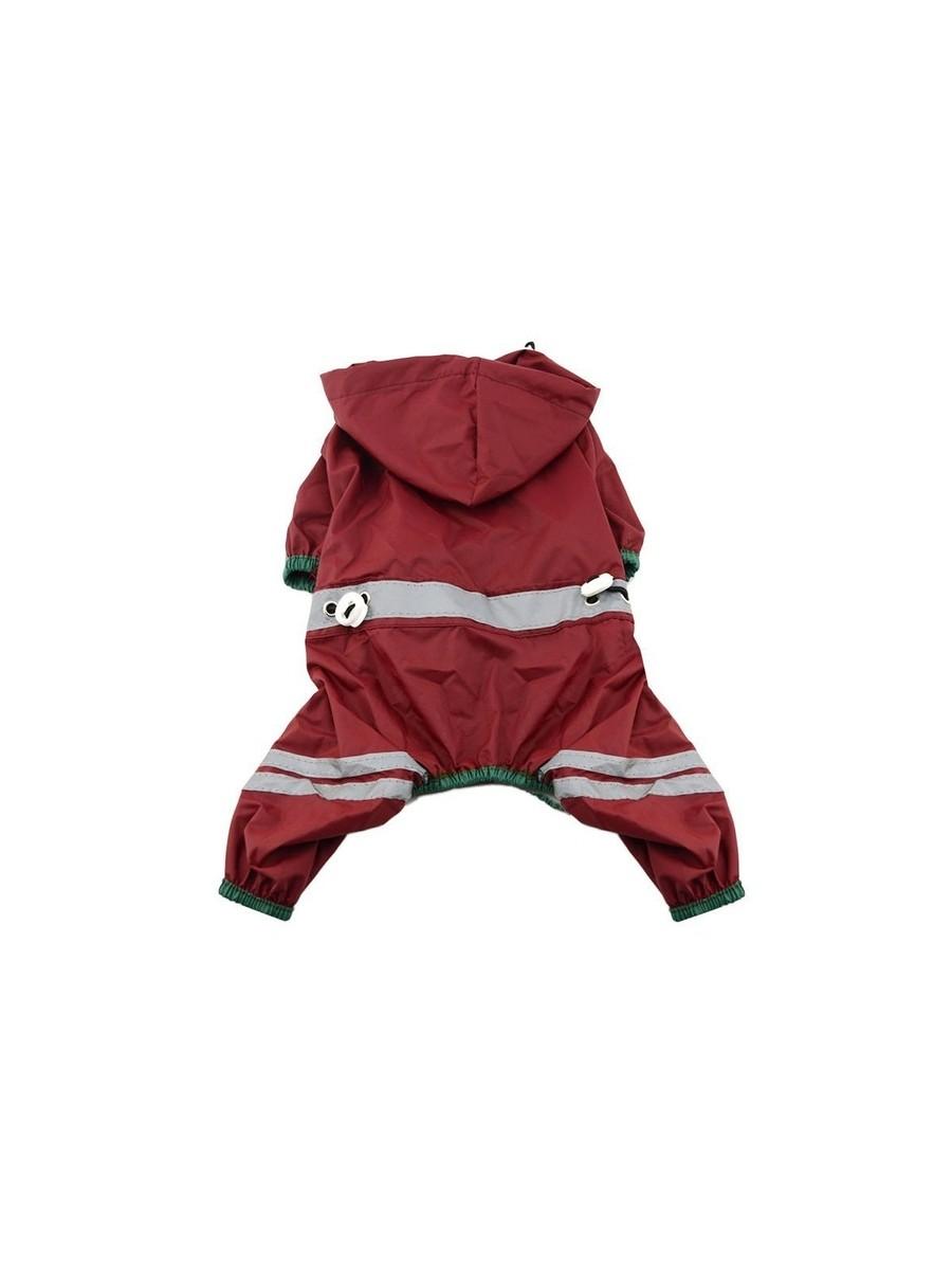 

Small Dog Raincoat With Waterproof Acrylic Material And Reflective Strips For Rainy Days M красный
