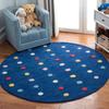 Cream Style Polka Dot Round Area Rug