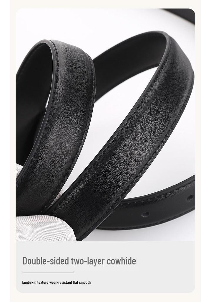 Genuine Leather Women's Fashion Belt - Versatile Waistband for Casual or Commuting Styles
