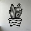 1pc Cactus Metal Wall Art 2D Flat Sculpture for Living Room Bedroom Office Home Decor