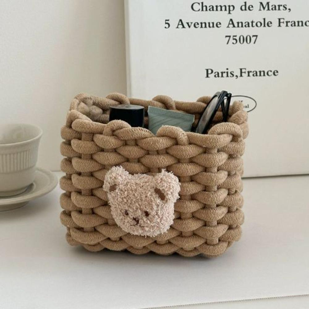 

Cartoon Animals Storage Basket Little Bear Storage Box New Desktop Organizer Toys Cosmetics хакі