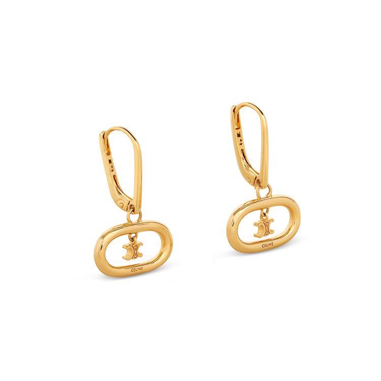 Celine Maillon Triomphe Gold Plated Brass Earrings Women earrings 46X556BRA-35OR