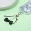 Heart Shape Bow Tie Keychain Pendant Lightweight Bag Charm Suitcase Backpack Wallet Keyring Fashion Accessory