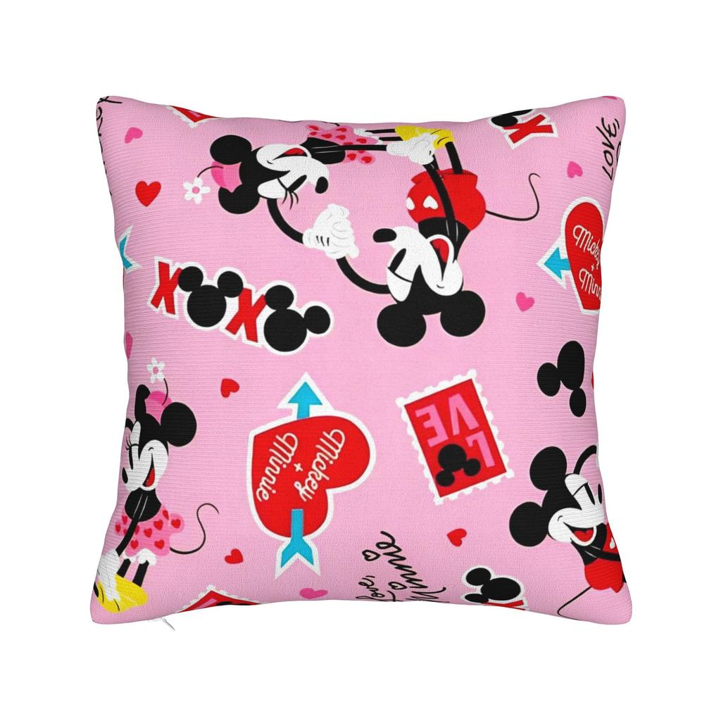 Cute Minnie Mouse Square Pillow Covers Polyester Home Famous Popular Cartoon Cushion Case Cool Decor Pillow Cover 45*45
