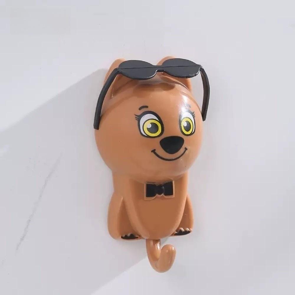 Cartoon Dog Wall Hook No Drill Adhesive Coat Hook New Dog Key Holder Bathroom Decoration