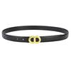 Ladies Belt Letter Alloy Buckle Simple Decorative Belt Leather Student Daily Casual Wear