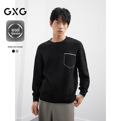 GXG Men's Wool Blend Round Neck Sweater