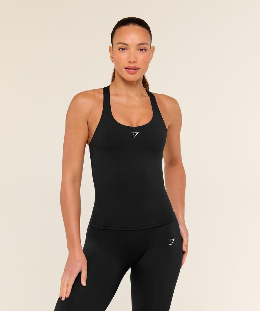 Gymshark Everyday Racer Back Tank With Shelf Black B8a7p Bb2j