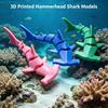 3D Printed Articulated Hammerhead Shark Model, Flexible Joint Sea Animal Figurine, Joints Creative Toy