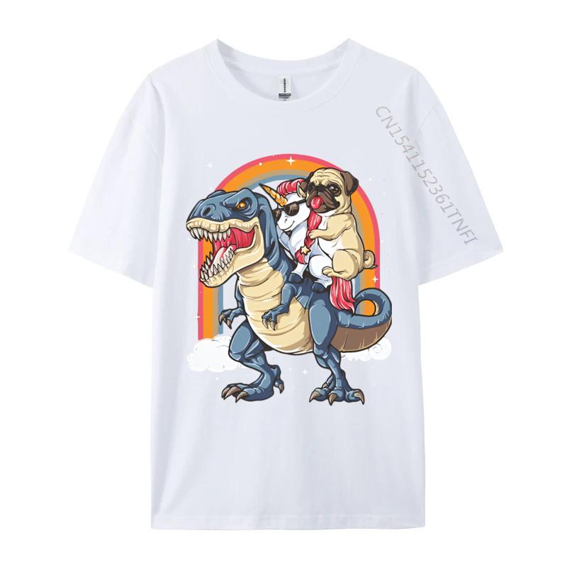 

Pug Unicorn Dinosaur T Rex Girls Rainbow Tshirt Brand Mens Top Tee Shirts Black Designer T Shirt Graphic T Shirts Men Oversized S