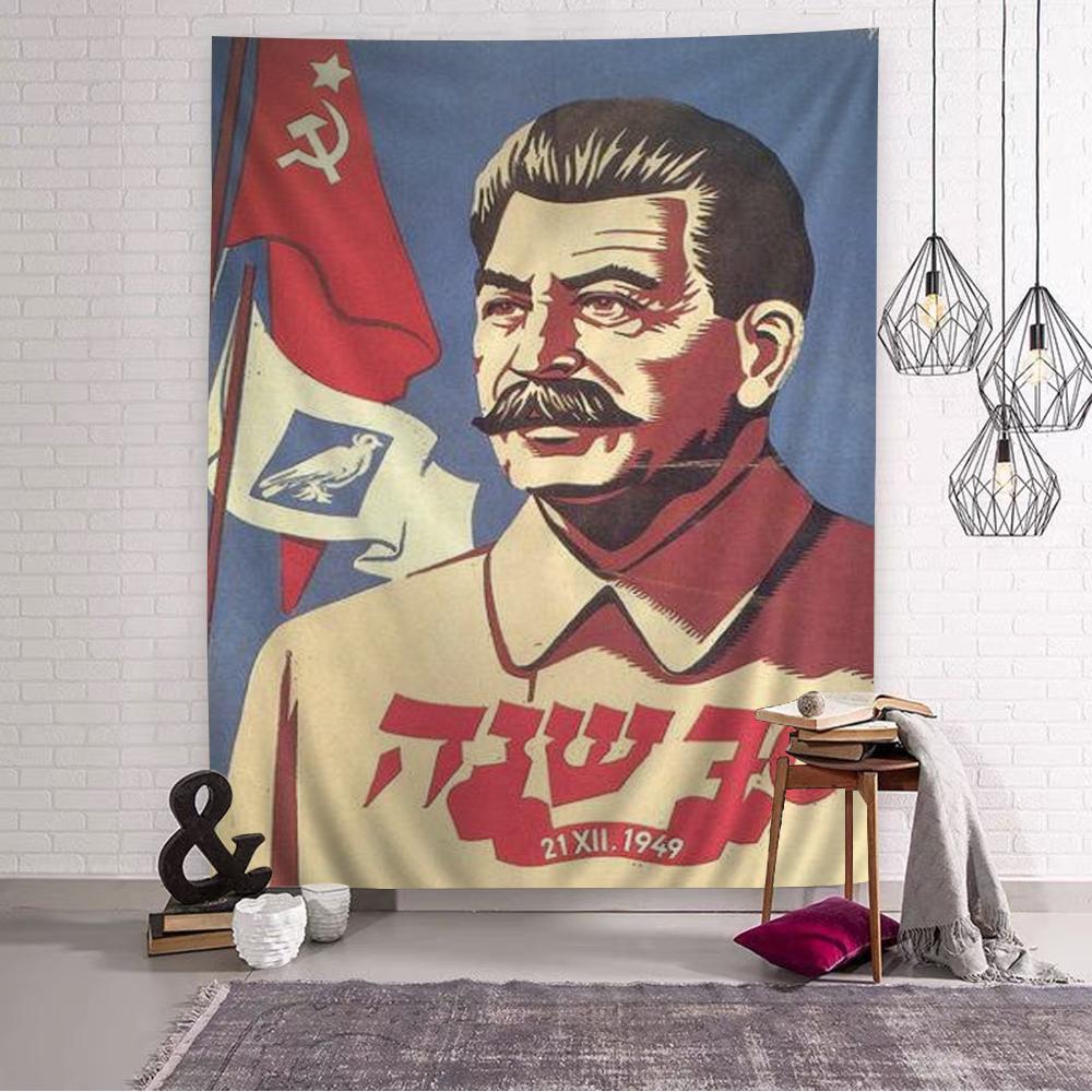 Lenin Joseph Stalin DIY Nástěnná tapiserie Umění Sci-fi Místnost Domácí dekorace Nástěnné umění Dekor