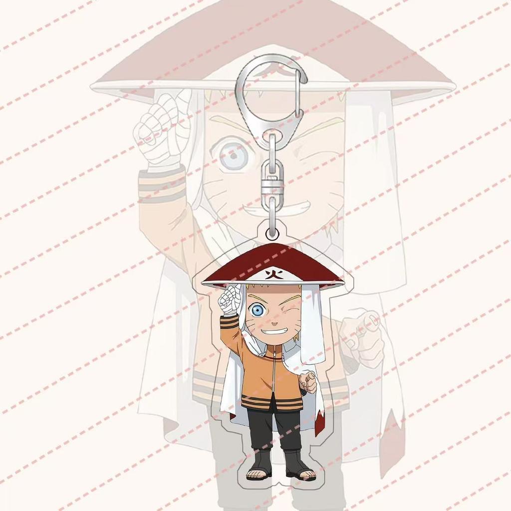 Anime Naruto Acrylic Keychain Accessaries Uzumaki Naruto Cartoon Keyring