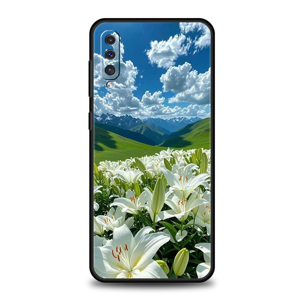 Realistisches Lilienblumen-Druckgehäuse für Samsung A56 A36 A26 A54 A52 A24 A14 A50 A72 A70 A06 A12 A22 A34 A42 A32 A04s A16 5G Hülle