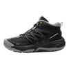 Li Ning Kids Synthetic Leather Comfortable Non-Slip Wear-Resistant Mid-Top Outdoor Shoes Kids Shoes Black YKEU004-1