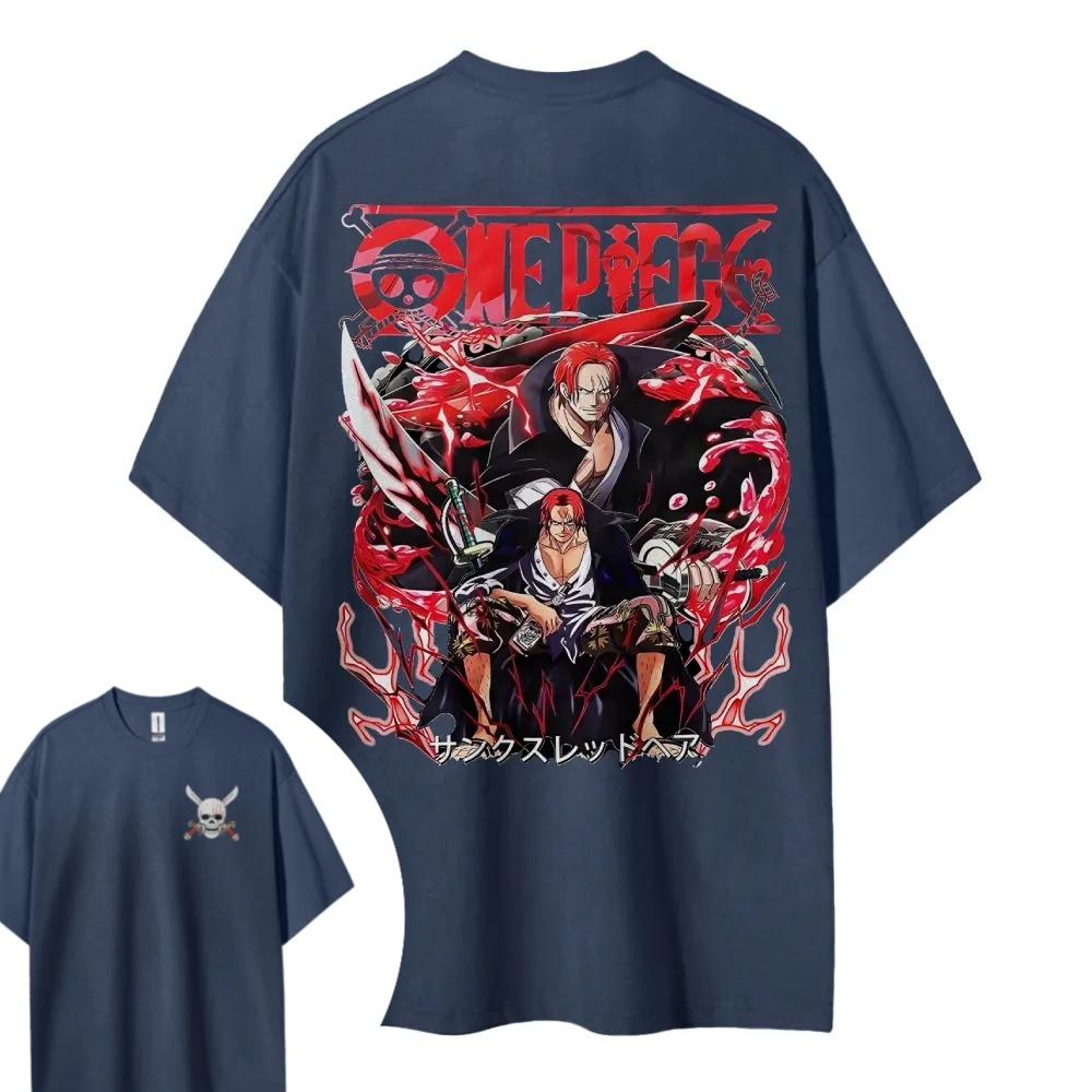 ONE PIECE Shanks Shortsleeved Mens Womens Same Style Comfortable Shortsleeved Couples Clothing Casual Shortsleeved Popular S