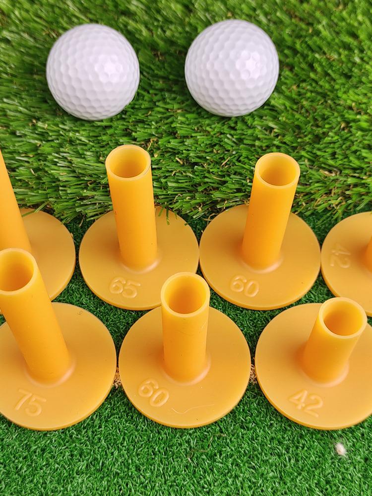 Multi-Size Golf Tee Practice Mat with Rubber Ball Holder