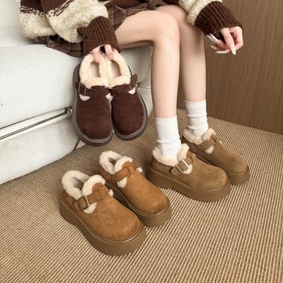 Bottes de neige rembourrées chaudes et légères d'hiver à semelles épaisses pour femmes, baskets décontractées antidérapantes et résistantes à l'usure, bottes en coton