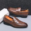 Designer Wedding Shoes Men's Loafers Slip-On Derby Shoes Retro Business Leather Man Shoes Casual Social Dress Shoes