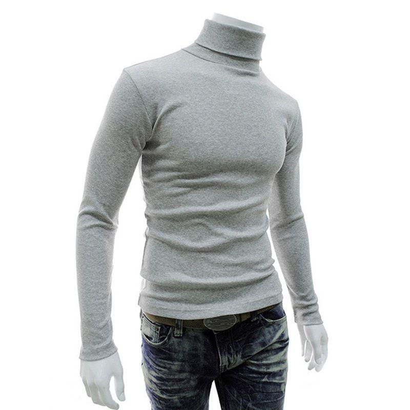 Comfortable Mens High Collar Sweater Turtleneck Long Sleeve Stretch Warm Jumper For Every Occasion