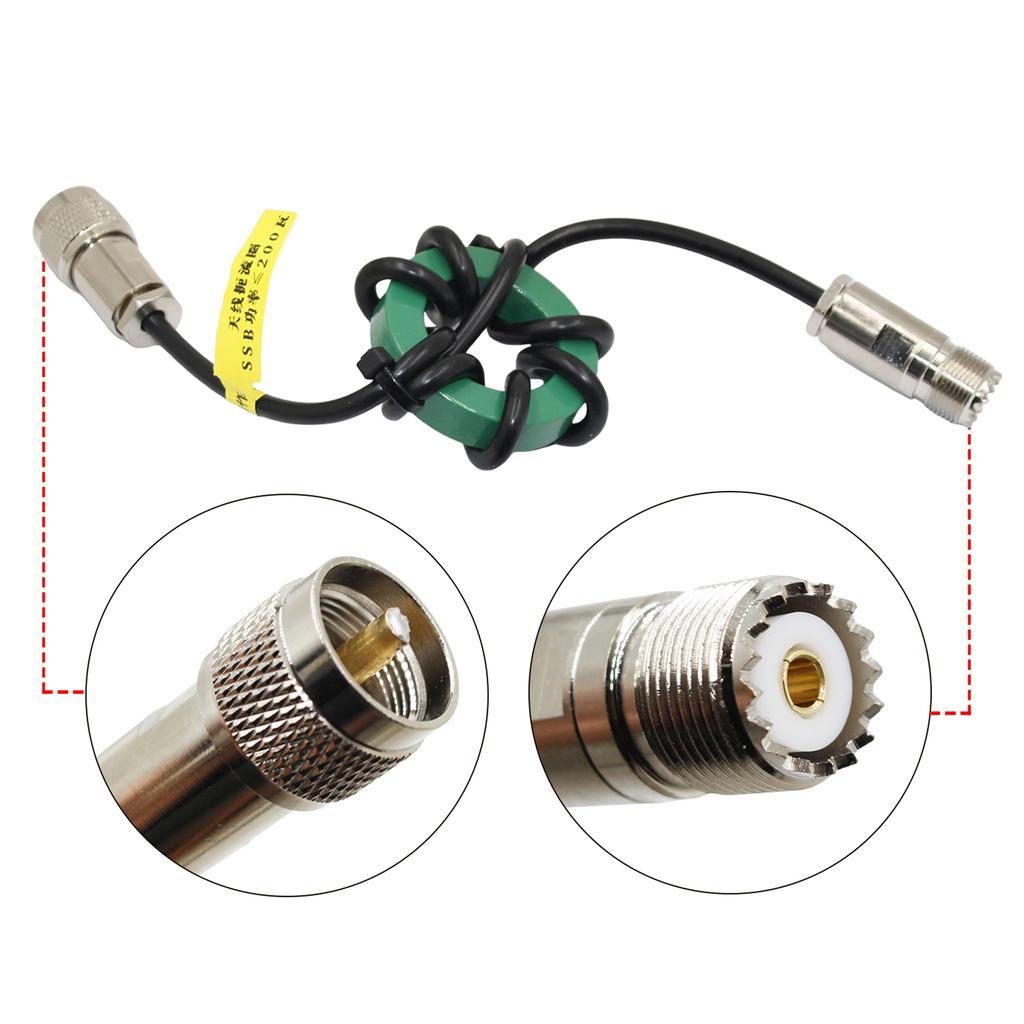 1.8-54MHz 200W Shortwave Choke Magnetic Ring Shortwave 1/1 Current Balun for HF SW Radio Test Measurement Tool Accessory