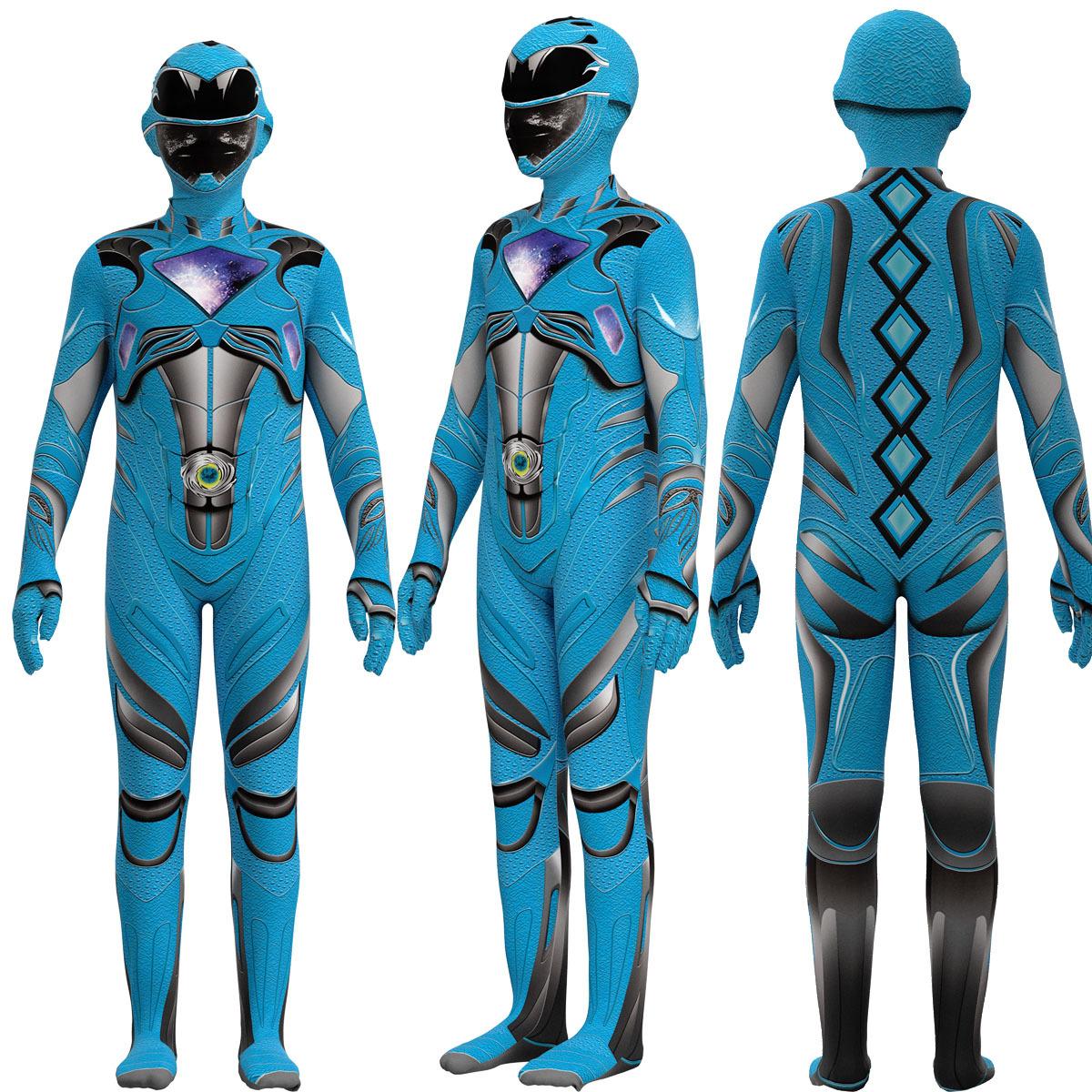 

Rangers Kids Power Mighty Morphin Costume Jumpsuit Boys Girls Fancy Dress Outfit 140 синій