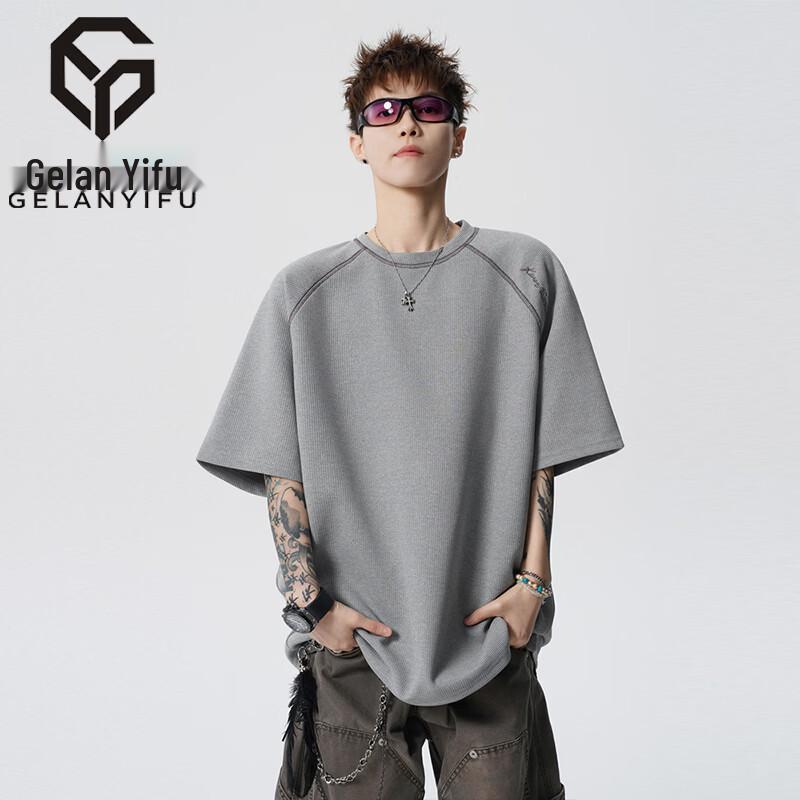

GELANYIFU Men s Waffle Ice Silk T-Shirt 3XL