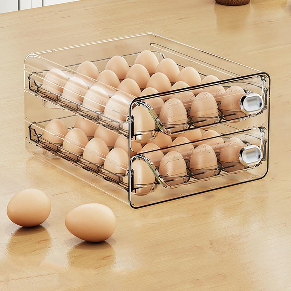 Transparenter Eierhalter Doppelschichtiger Eierbehälter Kreative Eieraufbewahrungsbox Lebensmittelkonservierung