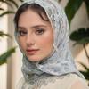 Embroidery Tassels Lace Head Scarf Breathable Headwrap Vintage Bridal Veils  Catholic Chapel