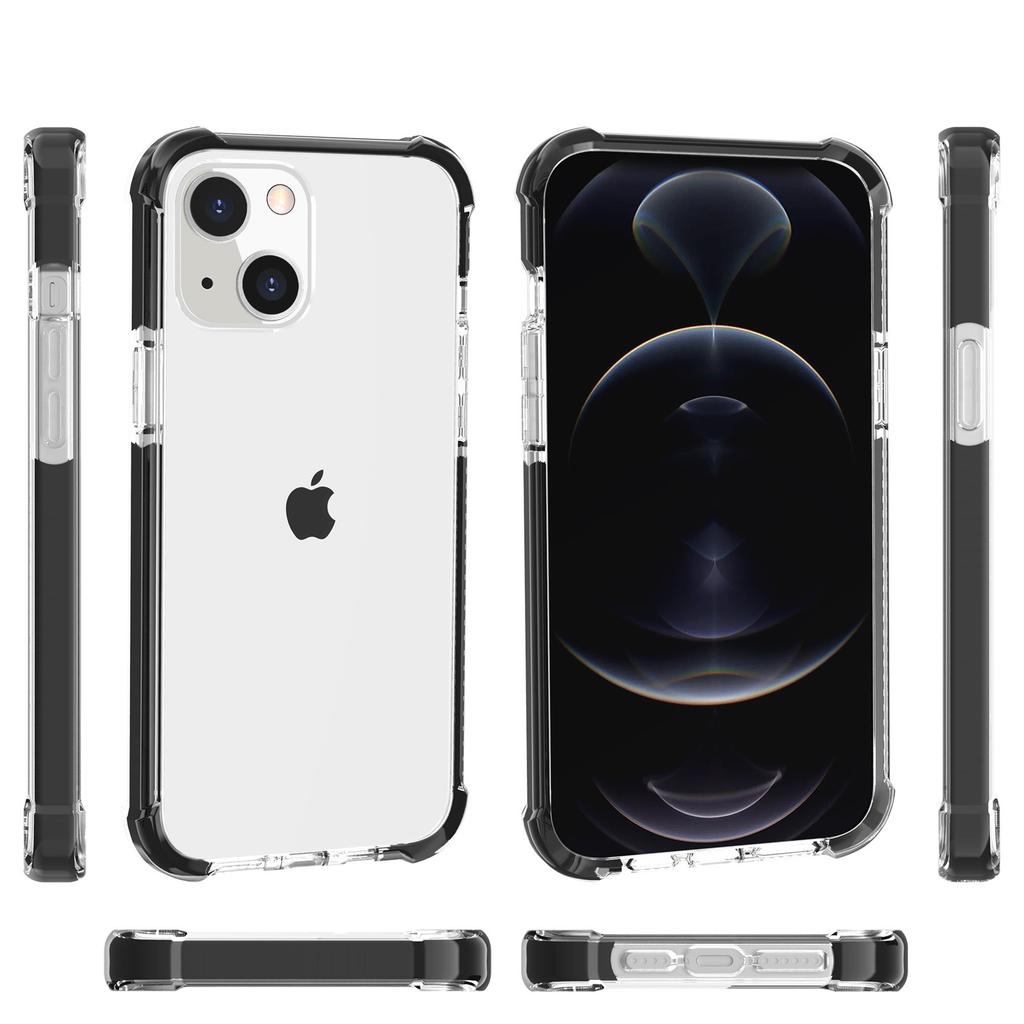 Applicable To Apple 13 Acrylic Mobile Phone Case iPhone13 Transparent Three-in-one Airbag Anti-drop Hard Case Factory Wholesale