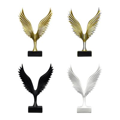 Figurine Aile en Résine Statue Aigle Collection Décoration Couloir Intérieur Sculpture Oiseau Figure Aigle pour Maison Étagère à Livres Bureau