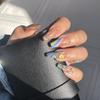 Rainbow Polka Dot Smiley Face Cute Nail Art Piece Finished Nail Art Medium and Long Wearing Nail Finished Nails