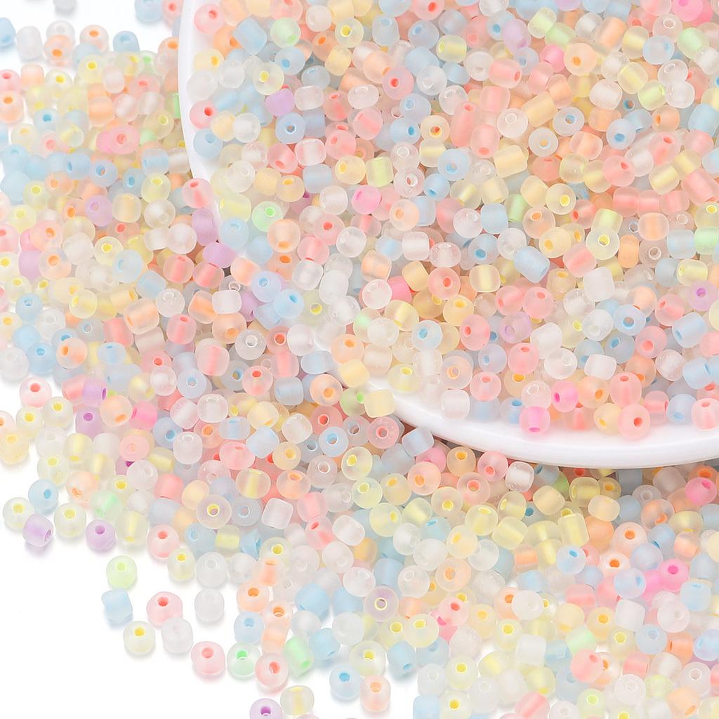 20g/Bag Matte Glass Seed Beads Colorful Luminous Beads Loose Beads For Jewelry Making DIY Earrings Necklace Bracelets Wholesale