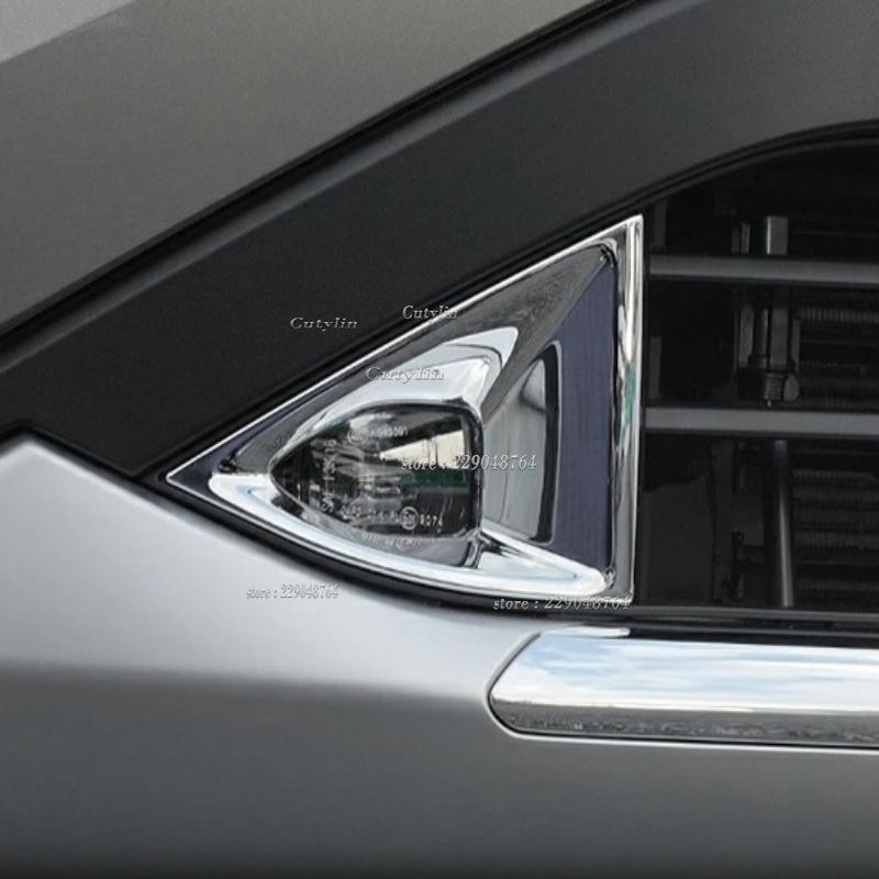 For Nissan Rogue X-Trail T33   ABS Black Chrome Front Fog Light Lamp Cover Protector Molding Bezel Trim Car Styling