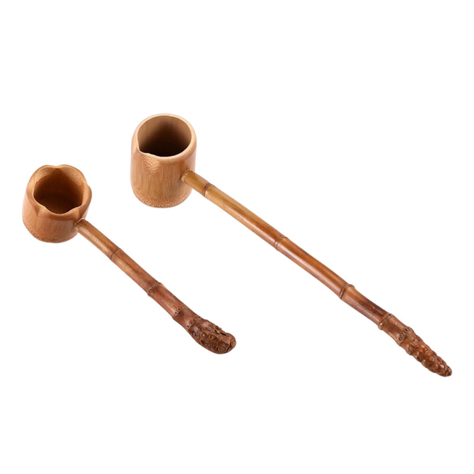 

Bamboo Spoon Water Ladle Gift for Tea Lovers Tea Ceremony Utensil Tool Water Spoon for Restaurant Tea House Home Kitchen 21cm